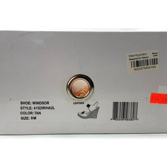 Michael Kors Windsor Platform Wedge Espadrille Sandals Tan Leather, Size 9M IOB - Picture 3 of 10